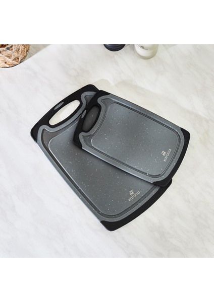 Daily Granit Desenli Gri 2'li Kesme Tahtası 25/31 cm