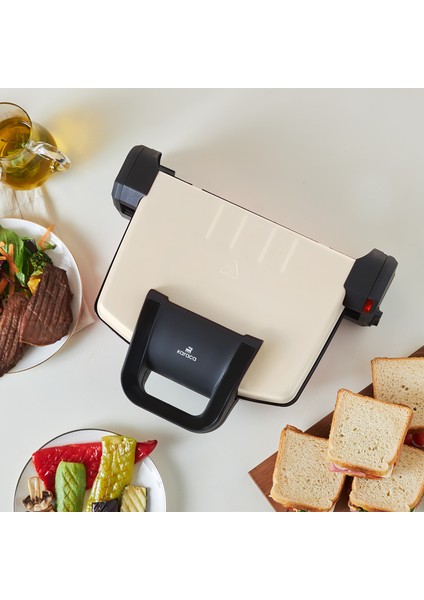 Future Essential Tost Makinesi Matte Krem 1800 W 4 Dilim Kapasiteli