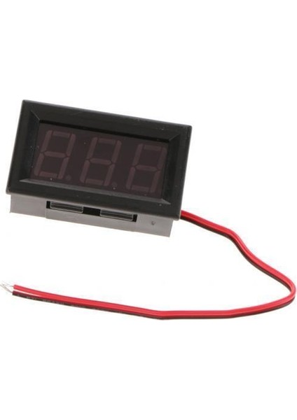 2xmini Voltmetre LED Panel 3 Dijital Ekran Voltaj Ölçer Kırmızı 2 Adet (Yurt Dışından)