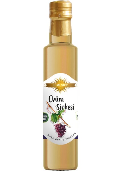 İlmi Şifa Üzüm Sirkesi Fermante Katkı 500 ml