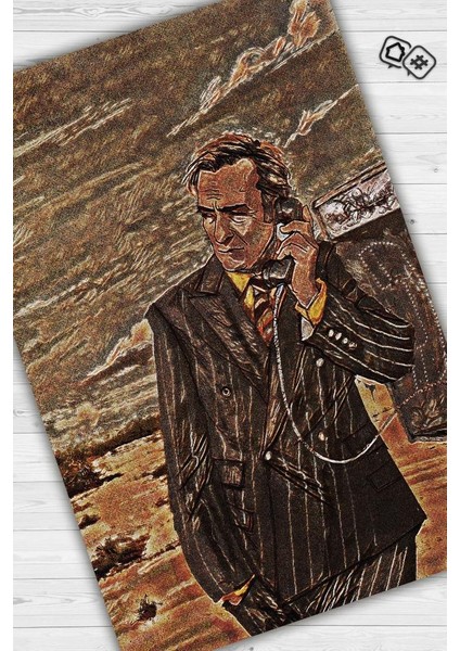Saul Dokuma Tabanlı Yıkanabilir Breaking Bad Halısı