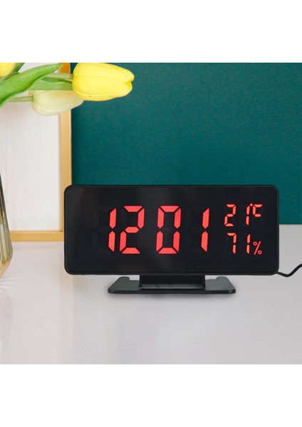 Büyük Boy LED Saat Sıcaklığı Nem Sergiliyor Çok Sayıda Elektronik Saat Kırmızısı (Yurt Dışından) modelleri