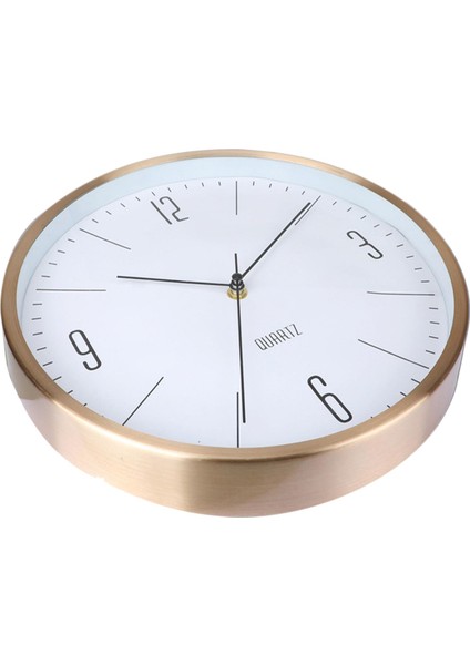 Yuvarlak Şık Duvar Saati Oturma Odası Okulu Yatak Odası Şampanya Altın (Yurt Dışından)
