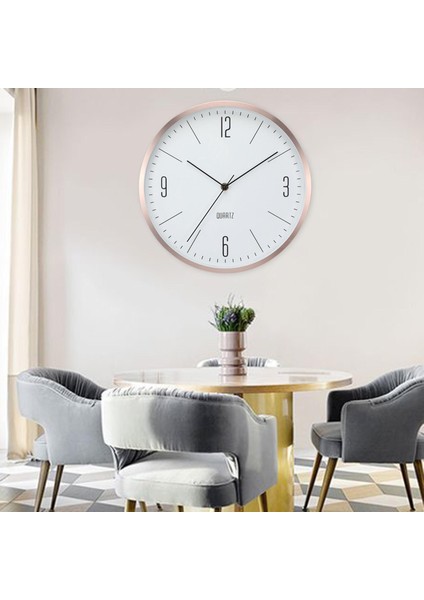 Yuvarlak Şık Duvar Saati Oturma Odası Okulu Yatak Odası Şampanya Altın (Yurt Dışından) fırsatları