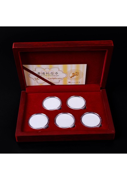 Koleksiyoncular Için Ahşap Para Kutusu - 5 Adet 27MM Çapında Ahşap Para Ekran Çantası (Yurt Dışından)