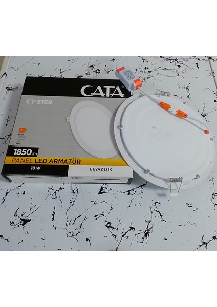 CT-5169 Cata 18 Watt Sıva Altı LED Panel Beyaz Işık