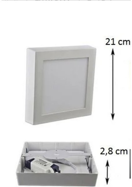CT-5234 Cata 18 Watt Sıva Üstü Kare Beyaz Işık LED Panel fırsatları