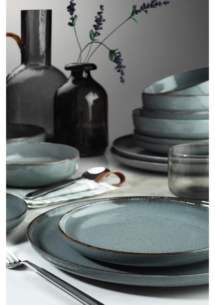 16 Parça Mavi Yemek Takımı 4 Kişilik Şık Porselen Set fiyatları