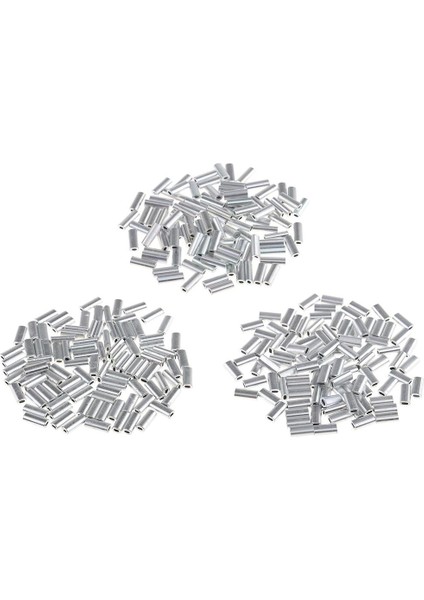 3X100PCS Tek Alüminyum Balık Kılıf Tüpü Tel Lider Kollu 1.0mm 3 Pcs (Yurt Dışından)