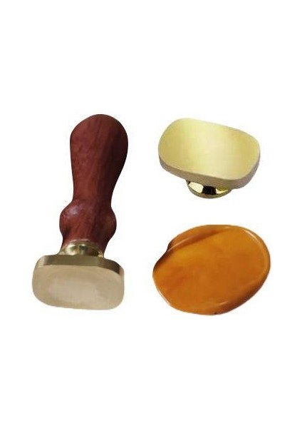 Boş Mum Mühür Pirinç Damga Başlığı Oval Dikdörtgen 18X28MM