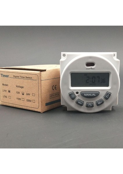 LCD Time Switch Haftalık 12V Kaynağı (Yurt Dışından)