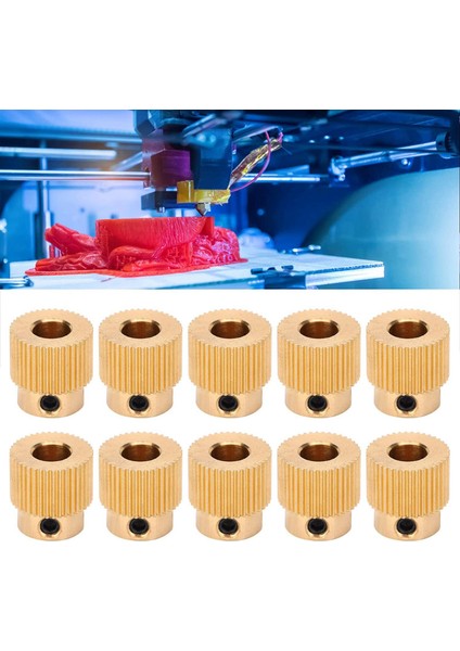 Strade Store 10 Adet Ekstrüder 3D Yazıcı 40TEETH Pirinç Tahrik Dişlisi 1.75MM ve 3mm Filament (Yurt Dışından)