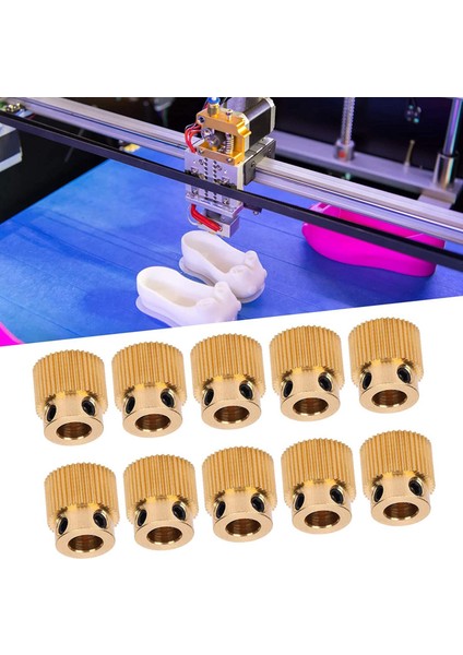 Strade Store 10 Adet Ekstrüder 3D Yazıcı 40TEETH Pirinç Tahrik Dişlisi 1.75MM ve 3mm Filament (Yurt Dışından)