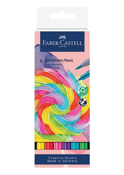 Faber Aqua Çift Uçlu Markör Kalem 6'lı Candy 88164