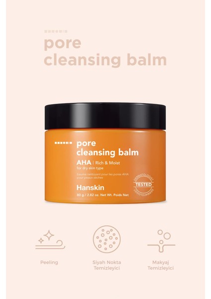 Pore Cleansing Balm Aha- HassasKuru Ciltler/ Makyaj Temizleme Balzamı