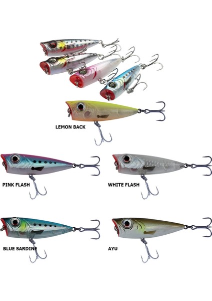 3D Minnow Pop Walker 4,3cm 3gr Maket Yem