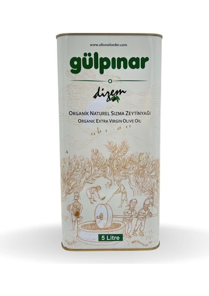 Gülpınar Organik Memecik İlk Hasat Naturel Sızma Zeytinyağı 5 lt