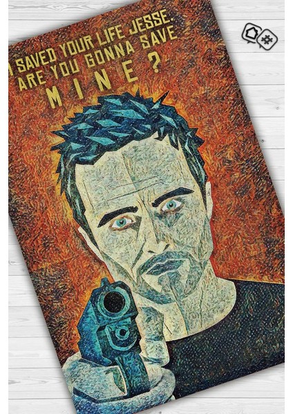 Jesse Dokuma Tabanlı Yıkanabilir Breaking Bad Halısı