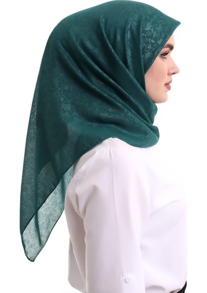 Kofra Desenli Baş Örtü - Yeşil