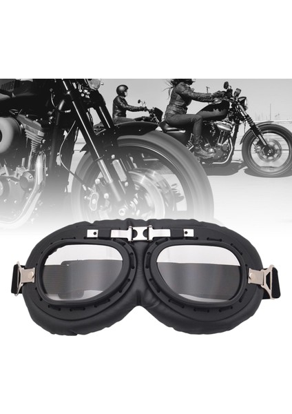 2x Motosiklet Goggles Bike Racer Binicilik Için Açık Gözlük Atv Clear ve Sarı (Yurt Dışından)