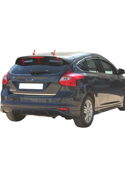 Ford Focus 3 Hb Spoiler Camüstü (Işıklı) Fiber 2011-2014 fiyatları