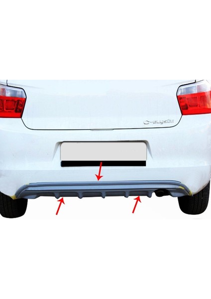 Citroen C-Elysee Arka Orta Tampon Fiber (Difüzör) 2012 ve Sonrası