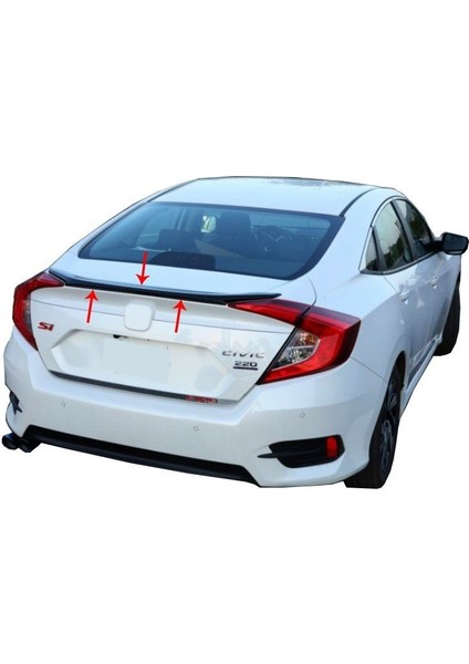 Honda Civic 10 Spoiler Bagaj Gt Md:2 Fiber 2016 ve Sonrası