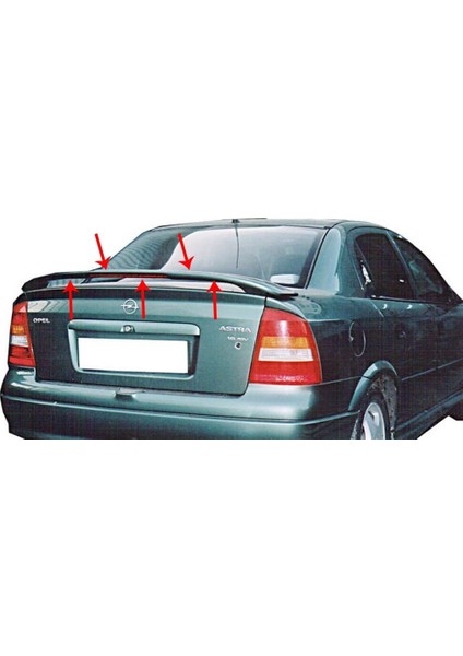 Opel Astra G Sd Spoiler Bagaj Yüksek (Işıklı) Fiber 1998-2009