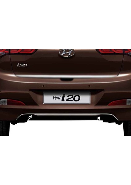 Hyundai I20 Arka Difüzör Çıtası Krom 2014-2018