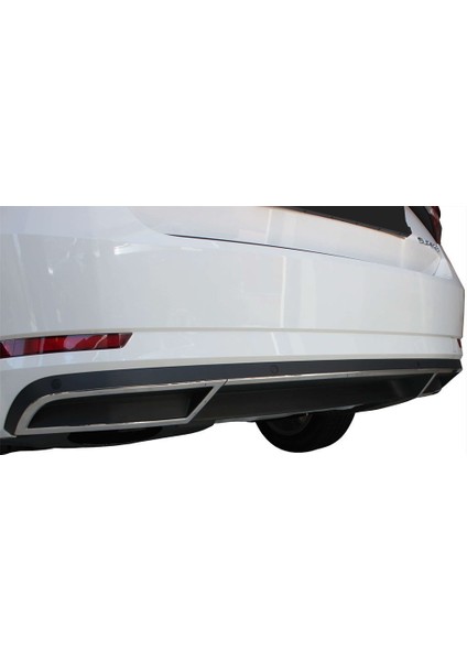 Skoda Super B8 Egzoz Çıkışı 3 Prç Krom 2015 ve Sonrası