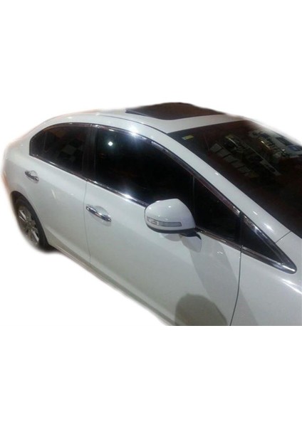 Honda Civic 9 Cam Üst Çıtası 8 Prç Krom 2012 ve Sonrası