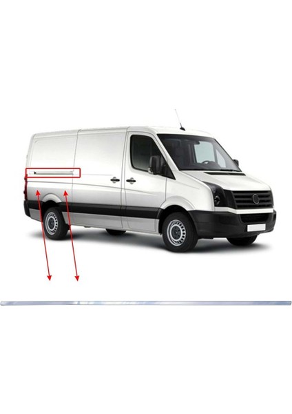 Volkswagen Crafter Sürgülü Kapı Çıtası 1 Prç Krom (U.ş) 2006-2011