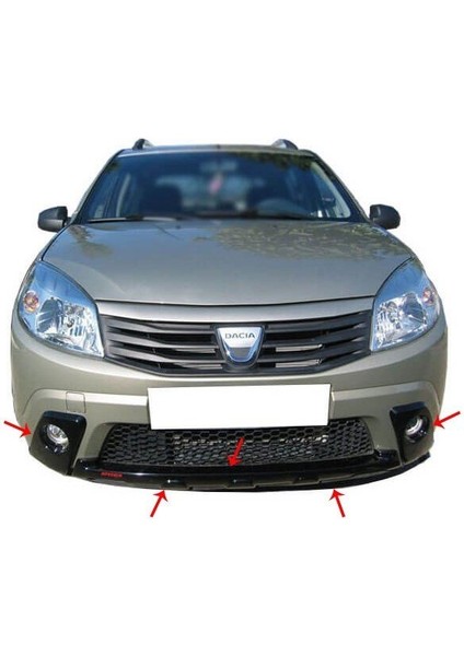 Dacia Sandero 1 Ön Tampon Altı (Sis Çerçevli) 3 Prç Fiber 2007-2012