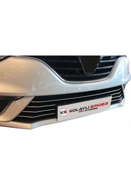Renault Megane 4 Hb-Sd Ön Tampon Çıtası 7 Prç Krom 2017 ve Sonrası