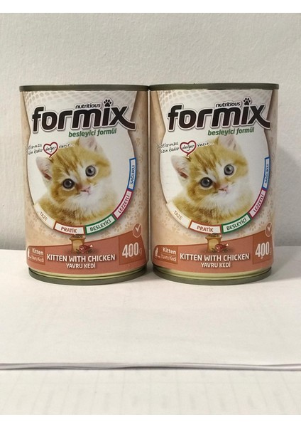 Yavru Kedi Konserve Maması 400  gr x 2 Adet