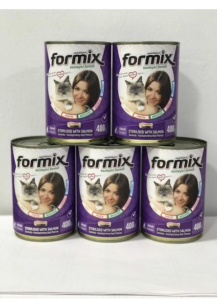 Kısırlaştırılmış Kedi Konserve Maması 400 gr x 5 Adet