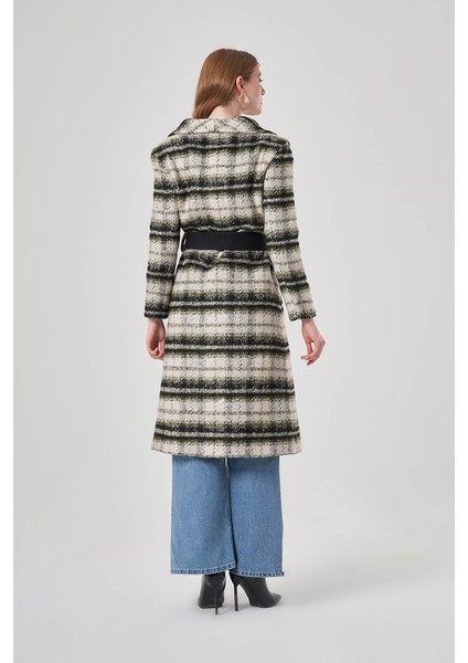 Şal Yaka Ekose Haki Kaban fırsatları