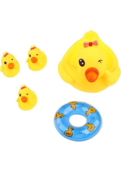 Squeaky Kid Bathtime Toy Toy Toddler Banyo Aksesuar Sarı Ördekler Yüzmek Pc'ler (Yurt Dışından) fırsatları