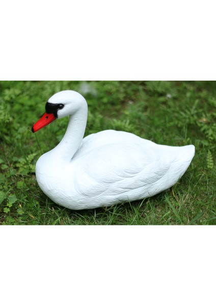2x Tam Boy Beyaz Swan Decoy Avcılık ve Balıkçılık Yüzen Kuğu Kuş Dekoru (Yurt Dışından)