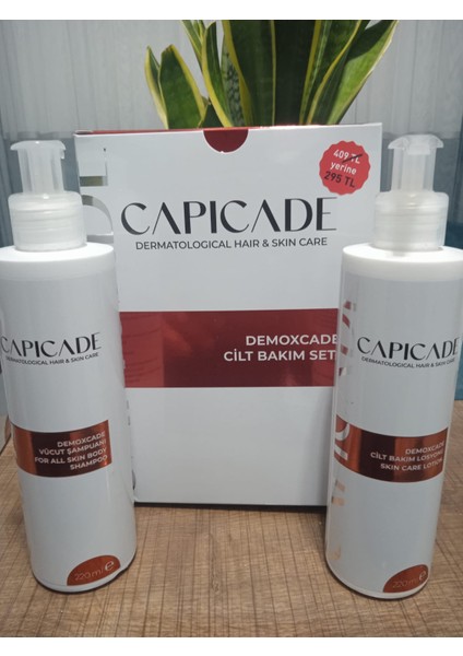 Demoxcade Vücut Şampuanı 220 ml Capicade Demoxcade Vücut Losyonu 220 ml Set