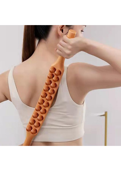 Ahşap Guasha Kazıma Çubuğu Masaj Aletleri Bacaklar Için Hurdaya Çıkarma Kayın 60CM (Yurt Dışından)