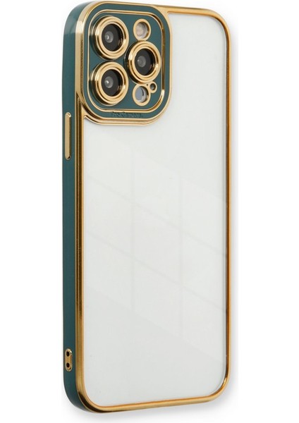 Apple iPhone 13 Pro Kılıf Liva Lens Silikon - Yeşil