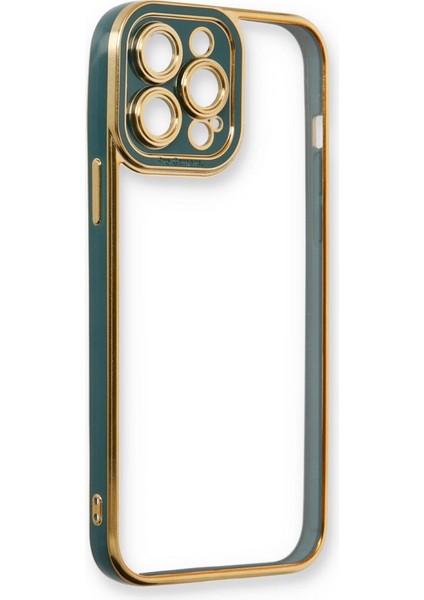 Apple iPhone 13 Pro Kılıf Liva Lens Silikon - Yeşil