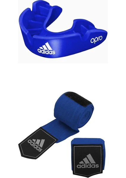 Adidas Opro Bronz Sporcu Dişliği ve Boks Bandajı 3,5 Metre 2'li Set