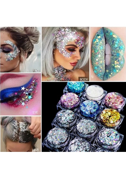 Victoria & Gloria Göz Makyajı Jel Sim Set Makeup Nail Art Resin Art Kalıcı Oje Protez Tırnak Süsleme