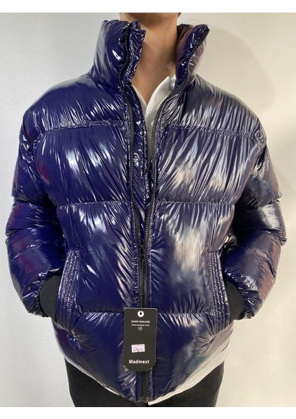 Unisex Lacivert Parlak Mont