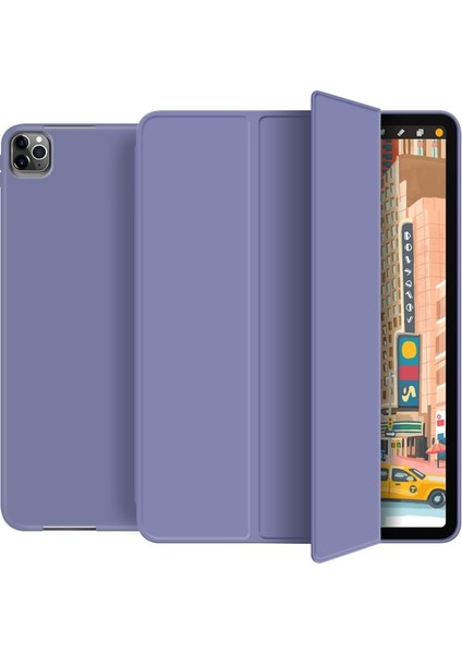 Apple iPad Pro 11 4. Nesil 2022 Kılıf Arkası Silikon Smart Case A2435 A2759 A2761 A2762