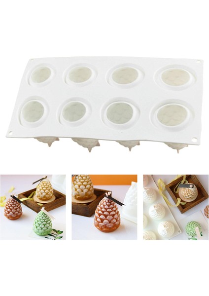 Çam Koni Silikon Mum Reçine Kalıp Sabun Malzemeleri Ev Düğün Xmas (Yurt Dışından) modelleri