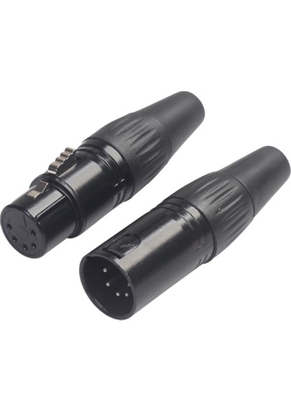 2pcs Siyah 5 Pin Ses Rca Lehimsiz Adaptör Fiş Mikrofon Konektörü (Yurt Dışından)