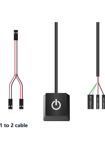 Kafe Masaüstü Renkli Uzatma Kablosu Bilgisayar Malzemeleri ile Güç Açma Düğmesi (Yurt Dışından)